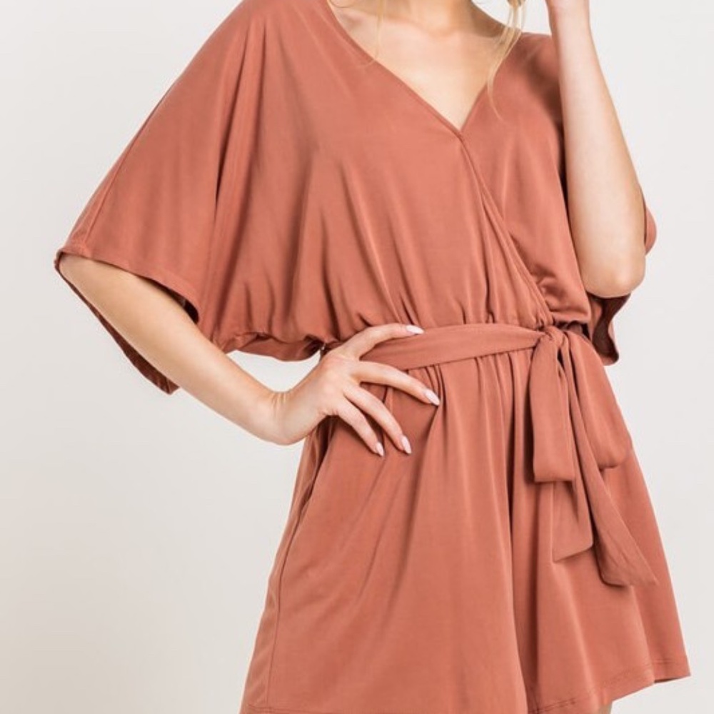 Clay Dolman Sleeve Romper